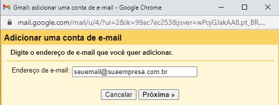 Incluir Endereço Empresarial no Gmail Incluir Endereço Empresarial no Gmail