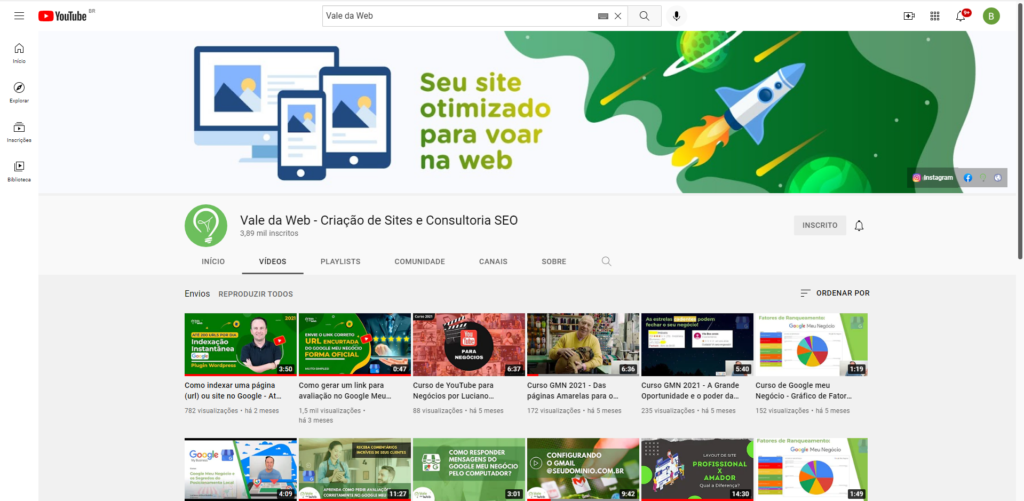 Canal da Vale da Web