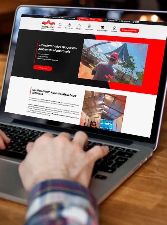Criação de Site 100 Personalizado em Blumenau Tendas e Mais
