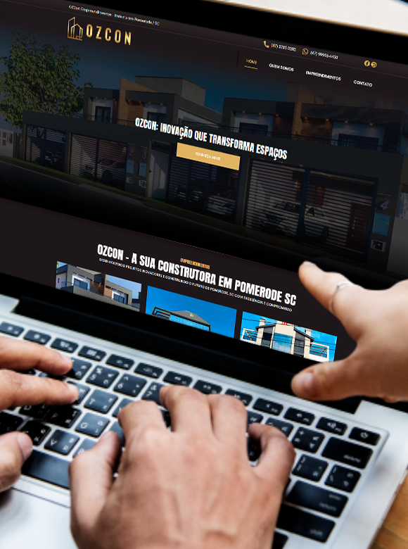Criacao de Site 100 Personalizado em Blumenau Ozcon