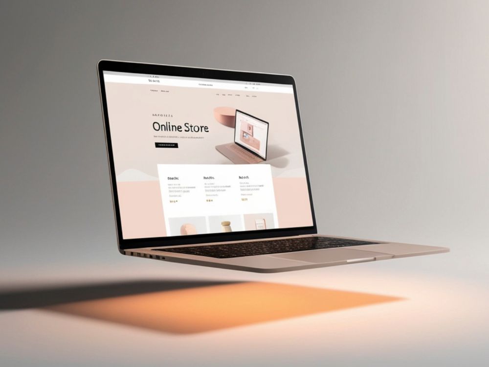 Notebook com loja virtual aberta, cenário que exemplifica Quanto tempo leva para criar um site para e-commerce funcional e responsivo